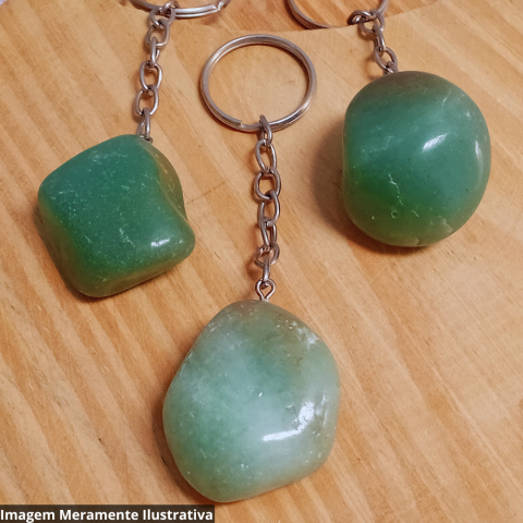 Chaveiro Quartzo Verde Polido - unidade